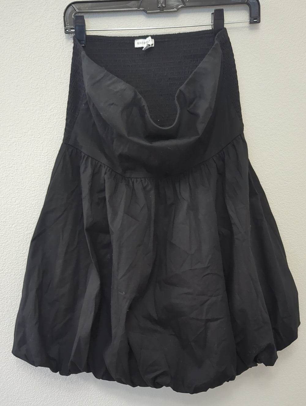 Sincerely Jules Black Bubble Mini Dress Xl
